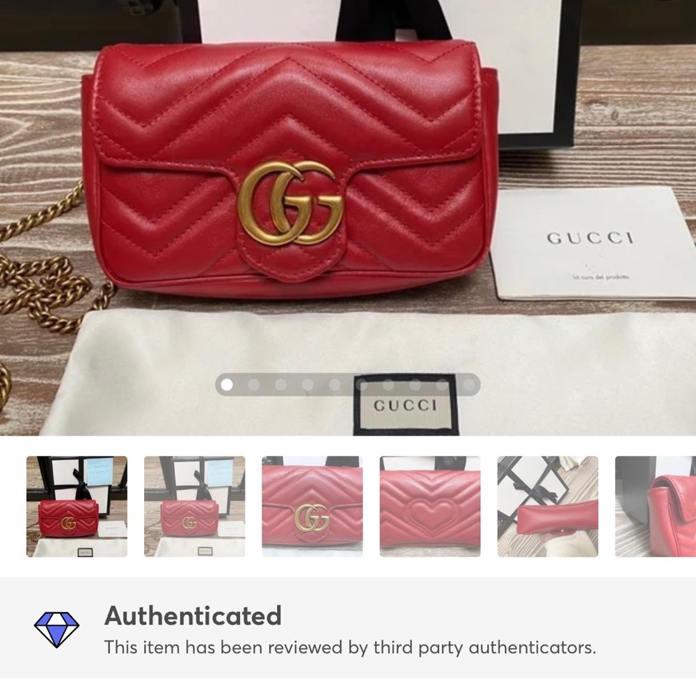 ❌SOLD❌ GG Marmont matelassé leather super mini bag - Picture 8 of 8